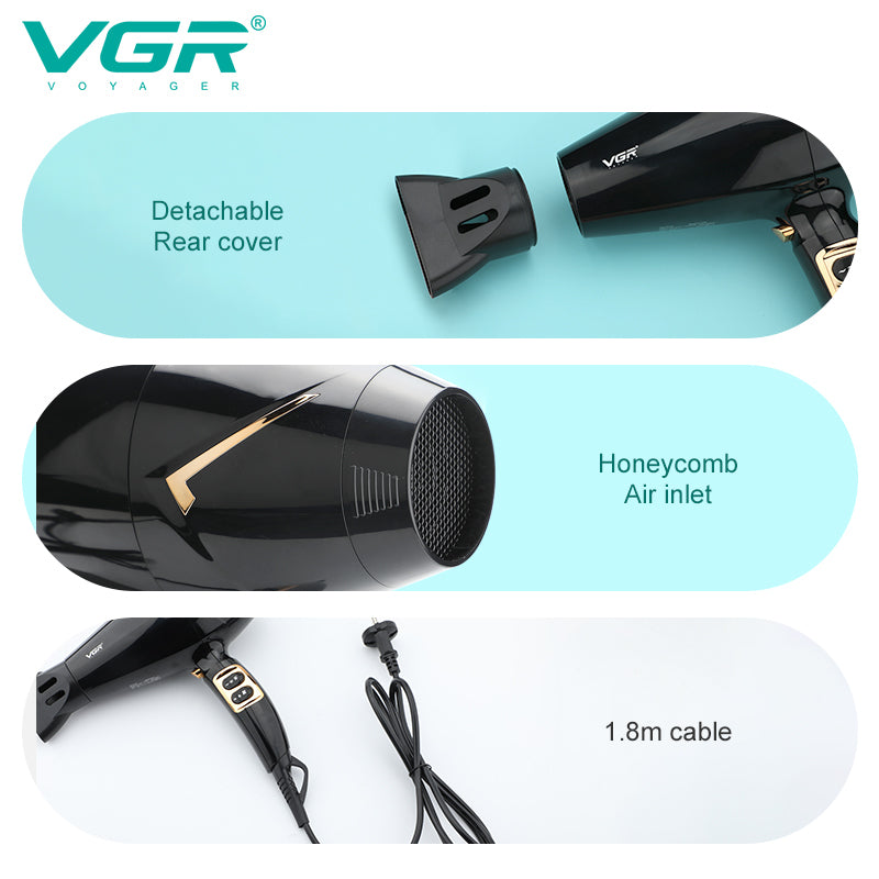 VGR V-423 – Asciugacapelli Professionale 1800-2200W