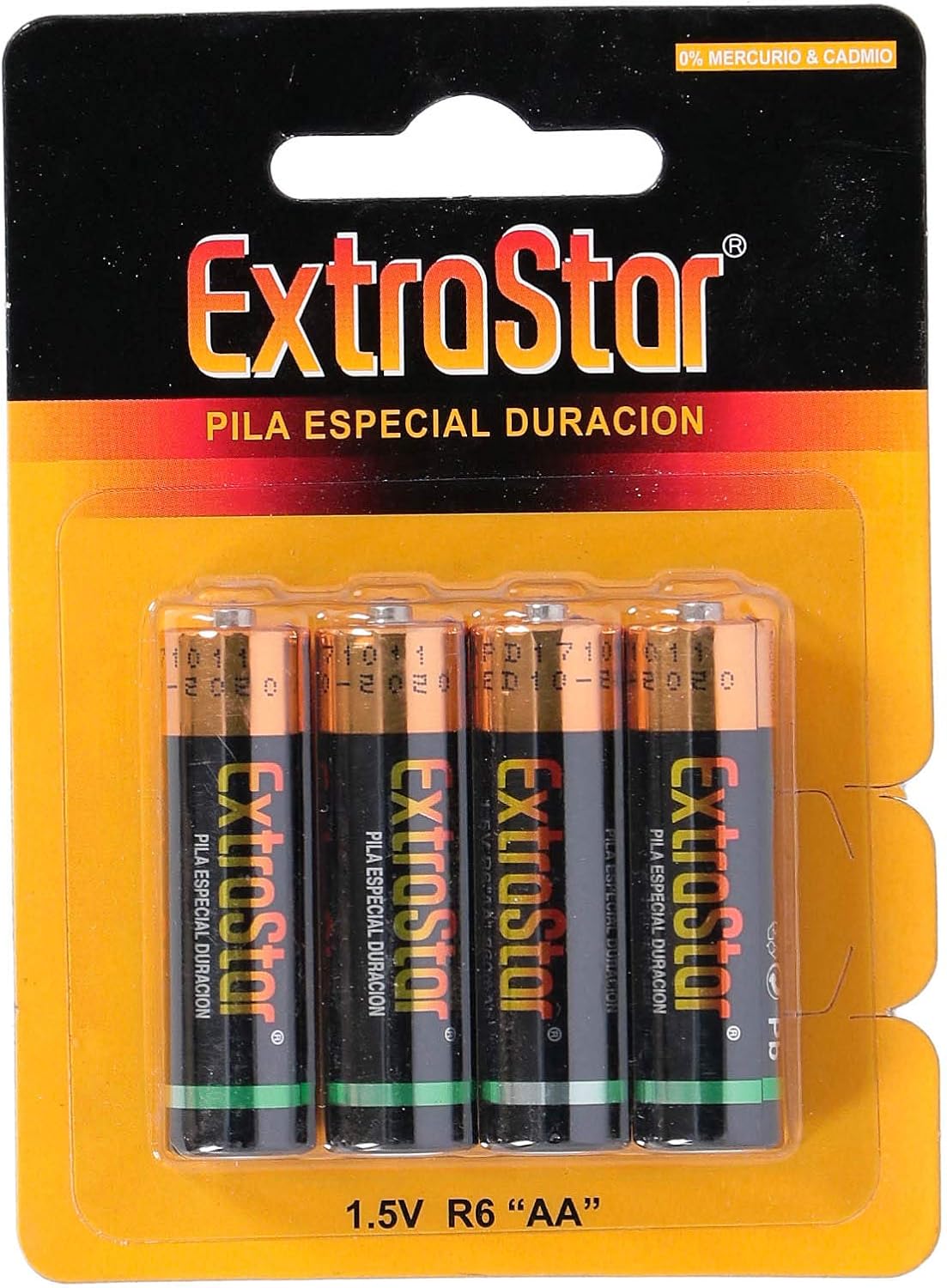 Batteria ExtraStar pile Stilo al carbonio AA R06 da 1,5 Volt Special duration