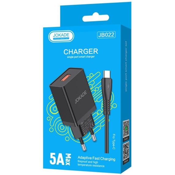 Caricabatterie USB type C ricarica rapida 5V/5A nero