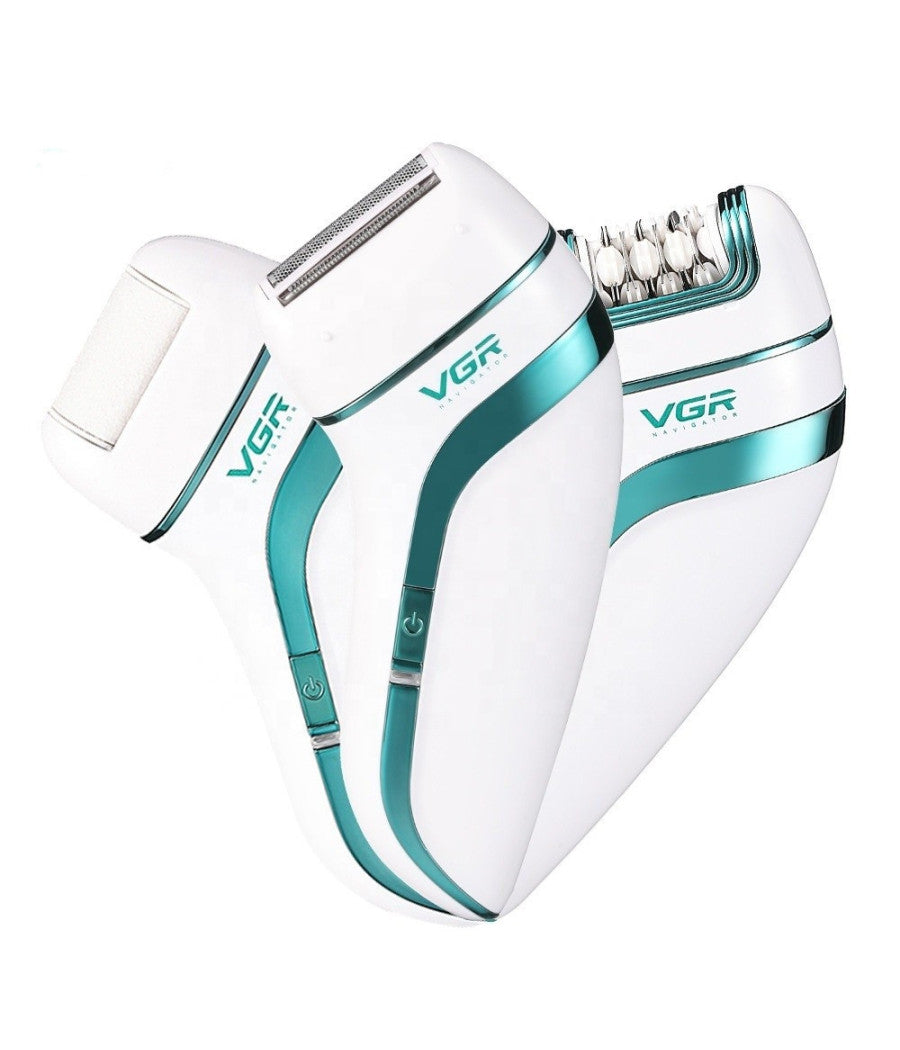 DEPILATORE PROFESSIONALE 3IN1 DEPILAZIONE RASOIO ELETTRICO RICARICABILE VGR V-713