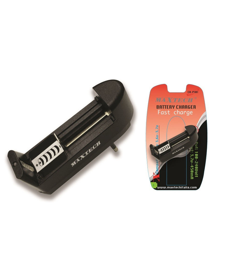 MAXTECH CARICA BATTERIA UNIVERSALE 3.7V LI-ION CARICA VELOCE RICARICABILE CA-PI01