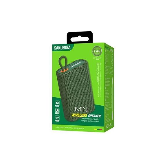 KAKUSIGA Altoparlante Bluetooth 5W USB/AUX/Radio FM verde KSC-613