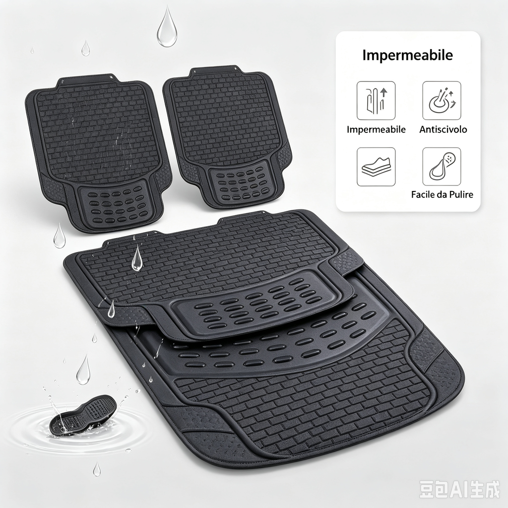 tappetini auto universali，tappeti per auto impermeabili，tappetini antiscivolo auto，tappetini auto pvc