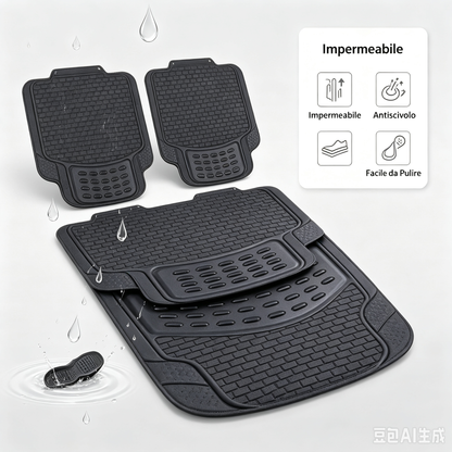 tappetini auto universali，tappeti per auto impermeabili，tappetini antiscivolo auto，tappetini auto pvc