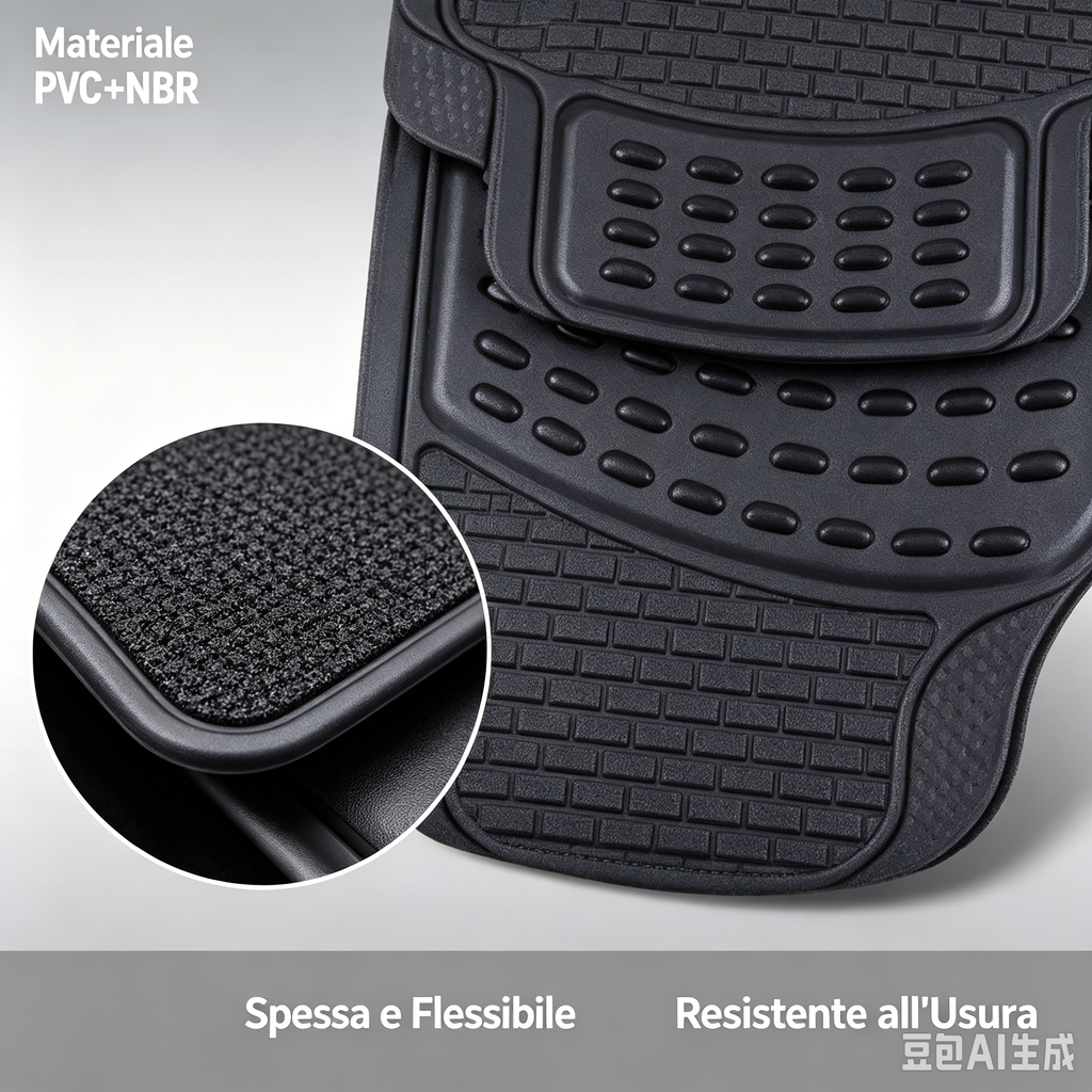 tappetini auto universali，tappeti per auto impermeabili，tappetini antiscivolo auto，tappetini auto pvc