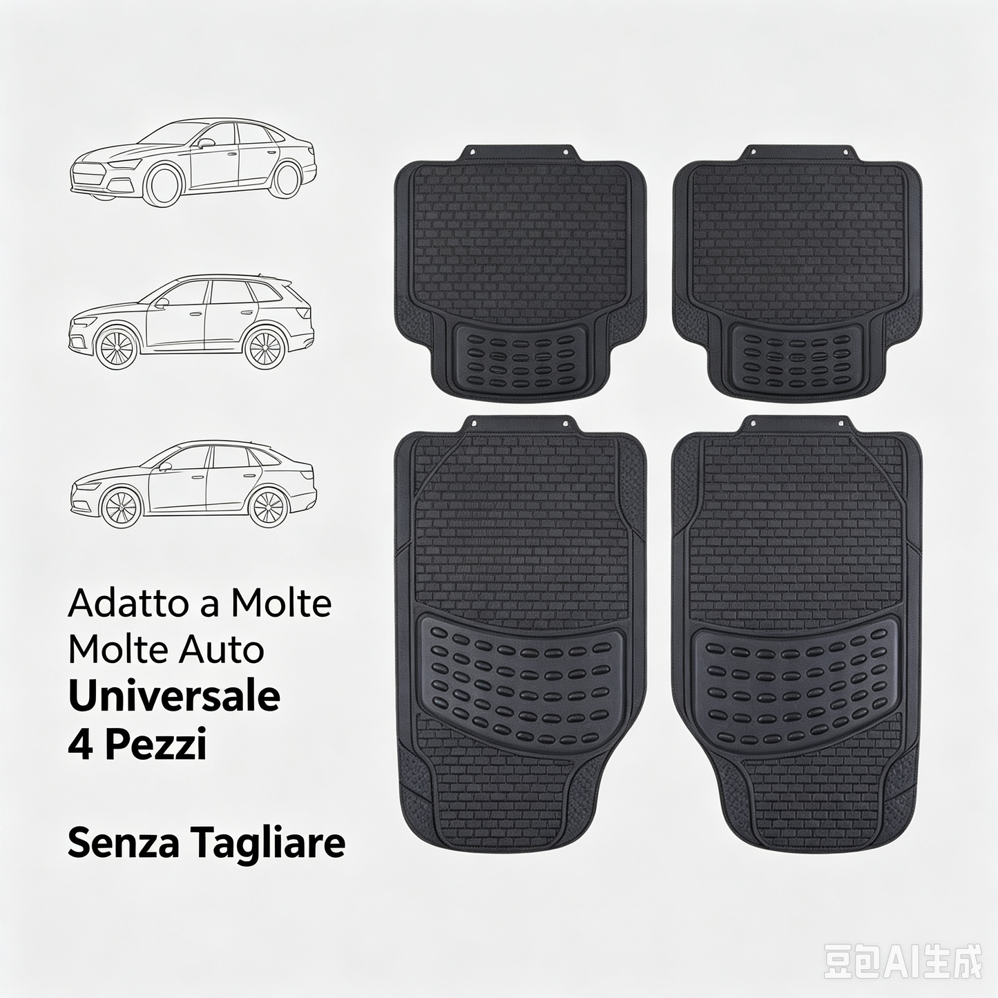 tappetini auto universali，tappeti per auto impermeabili，tappetini antiscivolo auto，tappetini auto pvc