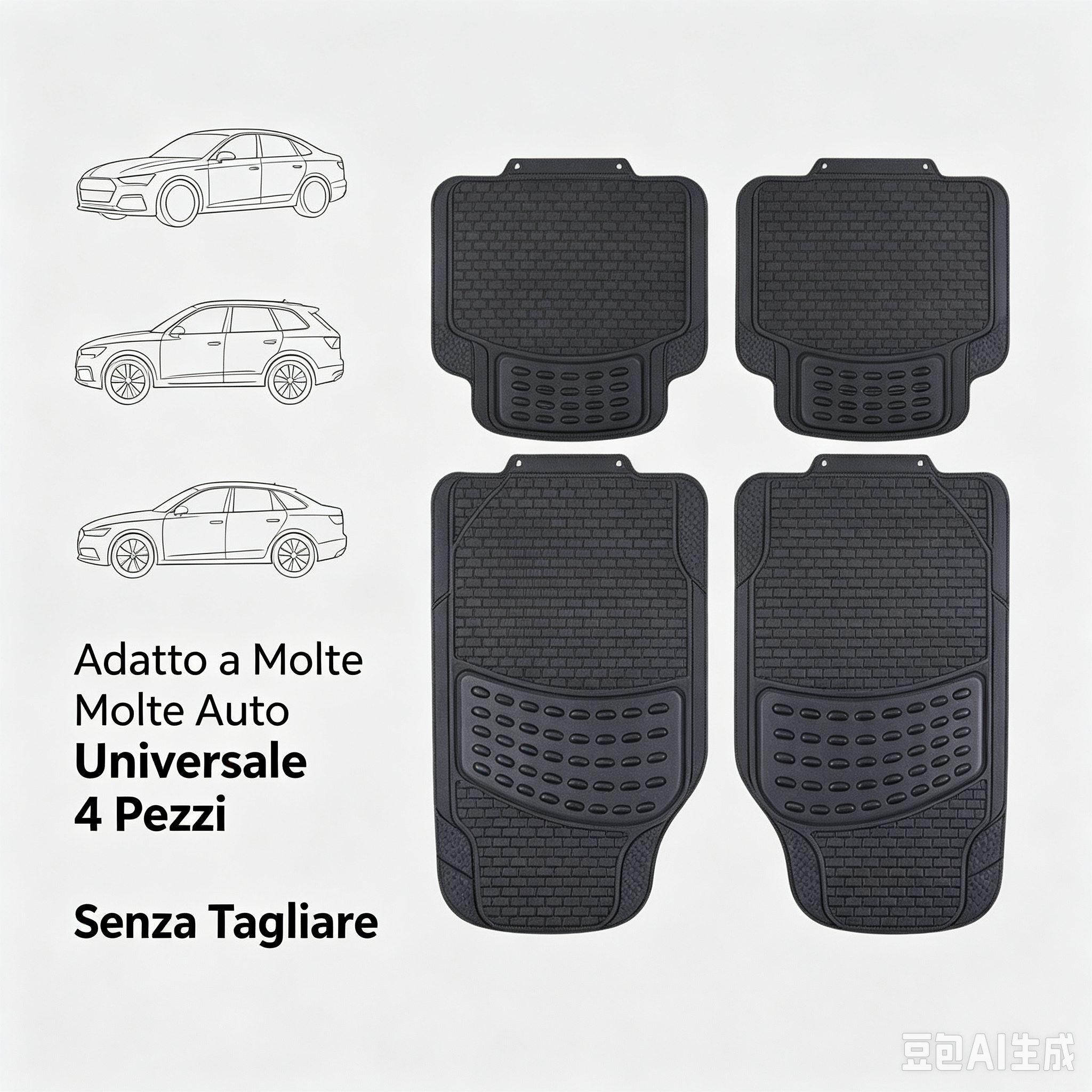 tappetini auto universali，tappeti per auto impermeabili，tappetini antiscivolo auto，tappetini auto pvc