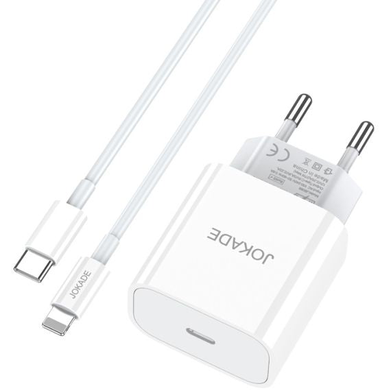 Caricabatterie con cavo USB tipo C / Lightning ricarica rapida 3A 27W bianco