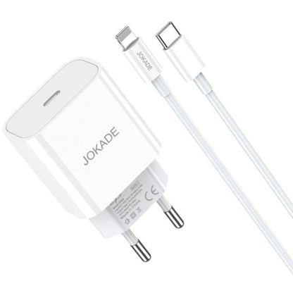 Caricabatterie con cavo USB tipo C / Lightning ricarica rapida 3A 27W bianco