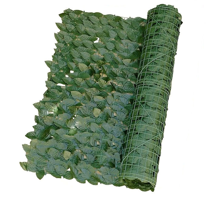 Edera Sintetica, Siepe Finta Sempreverde Artificiale, Rotolo 1mx3m, Anticaduta, Resistente Ai Raggi UV e alle Alte Temperature, Montaggio Facile con Fascette