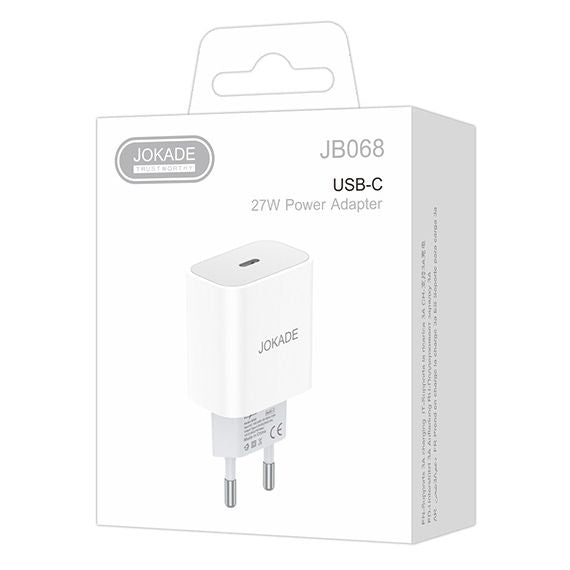 Caricabatterie USB tipo C ricarica rapida 3A 27W bianco