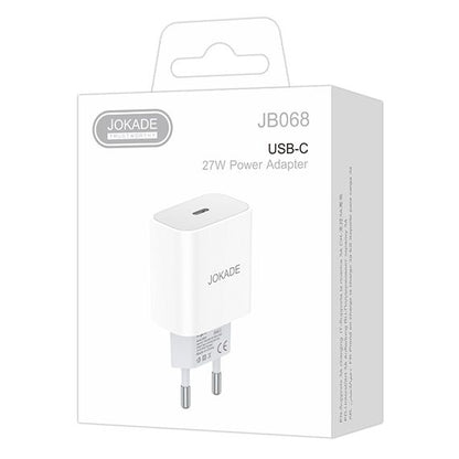 Caricabatterie USB tipo C ricarica rapida 3A 27W bianco