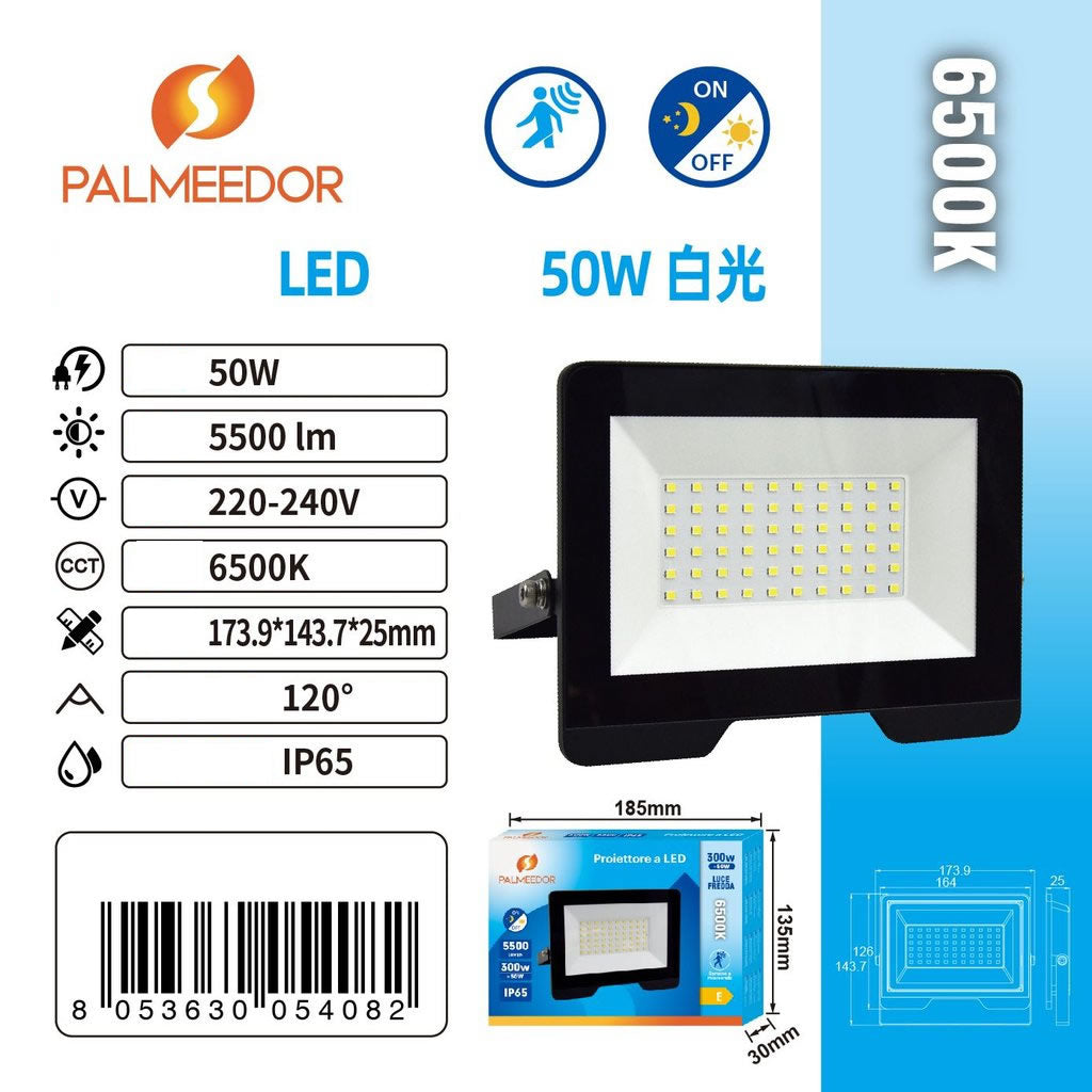 95408 faro proiettore da esterno 6500k Luce bianca fredda 50W