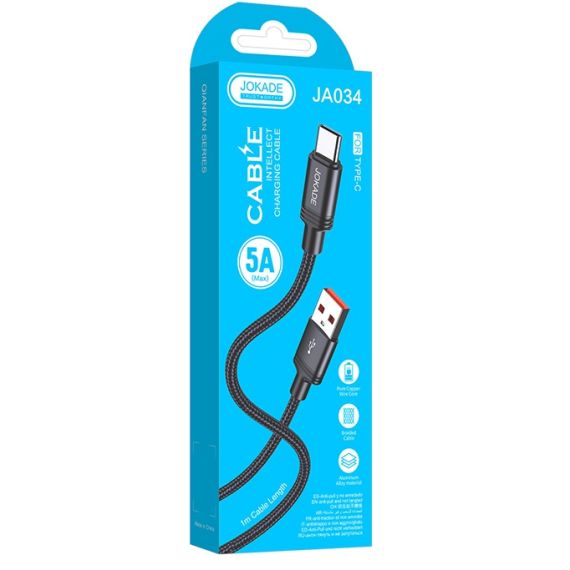 Cavo per ricarica e sincronizzazione 1m 5A USB type-CB JA034