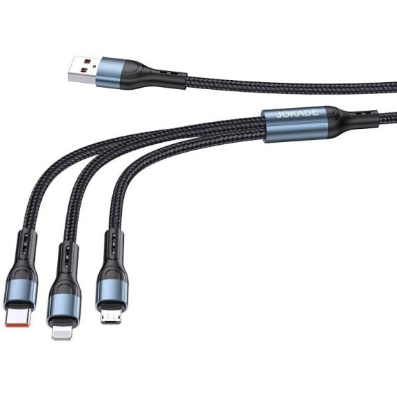 Cavo per ricarica 3in1 microUSB/Lightning/Type C 1.2m 3A JA024