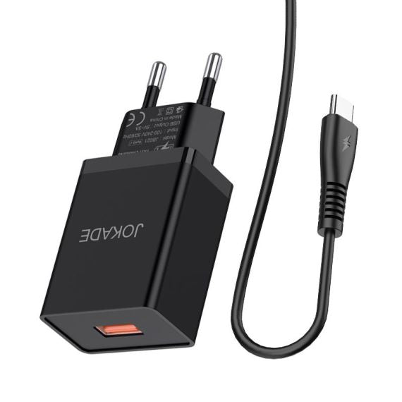 Caricabatterie USB type C ricarica rapida 5V/5A nero