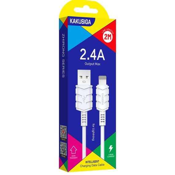 Cavo per ricarica e sincronizzazione Lightning 2m 2.4A bianco KSC-716