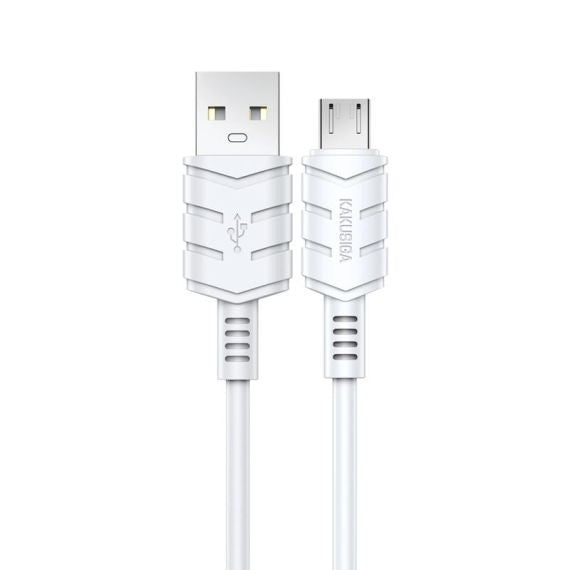 Cavo per ricarica e sincronizzazione microUSB 2m 2.4A bianco KSC-716