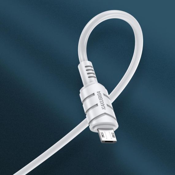 Cavo per ricarica e sincronizzazione microUSB 2m 2.4A bianco KSC-716