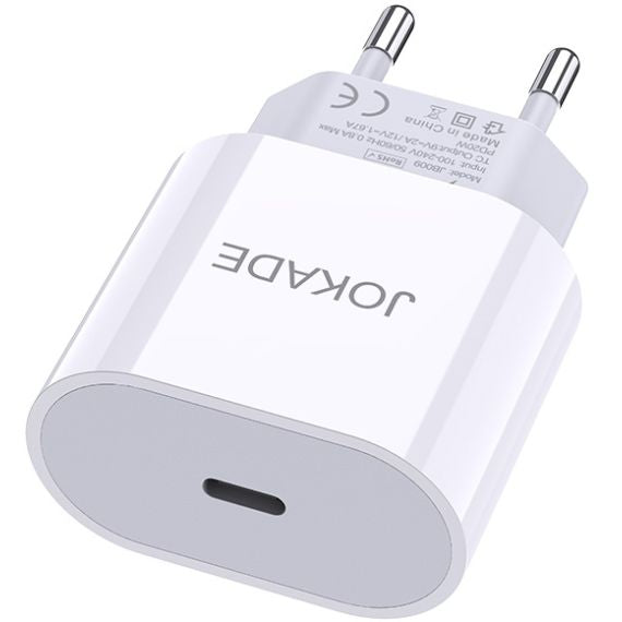 Caricabatterie USB Type C 2A PD25W bianco JB009