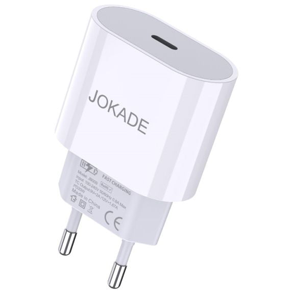 Caricabatterie USB Type C 2A PD25W bianco JB009