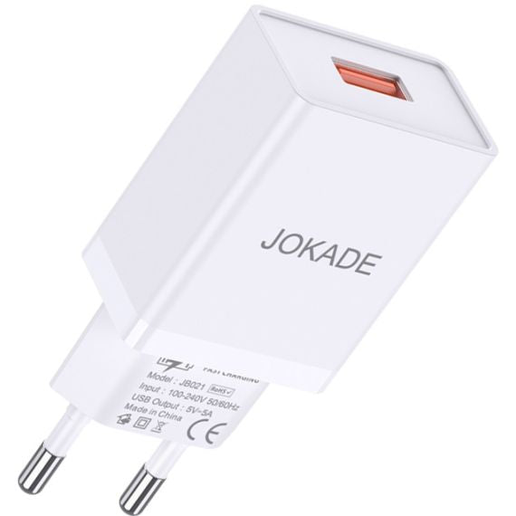 Caricabatterie USB 5V 3A bianco JB047