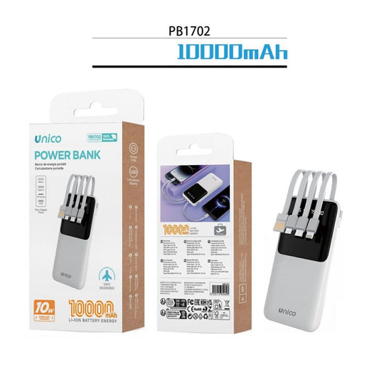 PB1702 Power Bank 10000mAh con Display LED Versatile e Compatibile con Smartphon