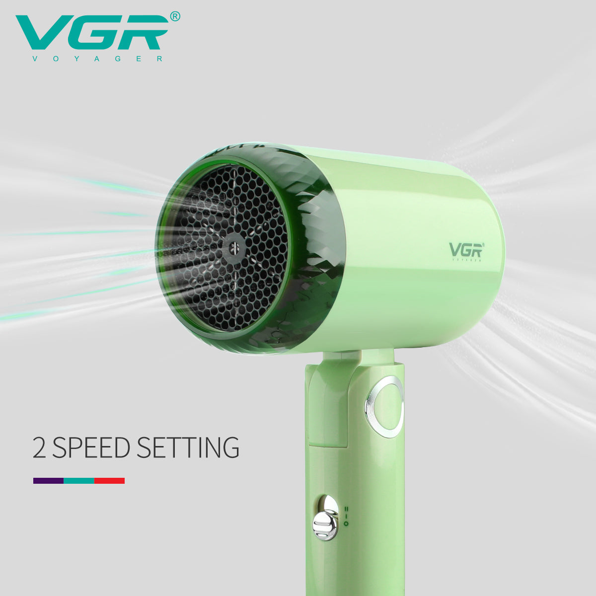 VGR V-421 – Asciugacapelli Pieghevole da Viaggio 1200W  Il VGR V-421 è un asciugacapelli compatto e pieghevole, ideale per i viaggi. Dotato di un motore DC da 1200W