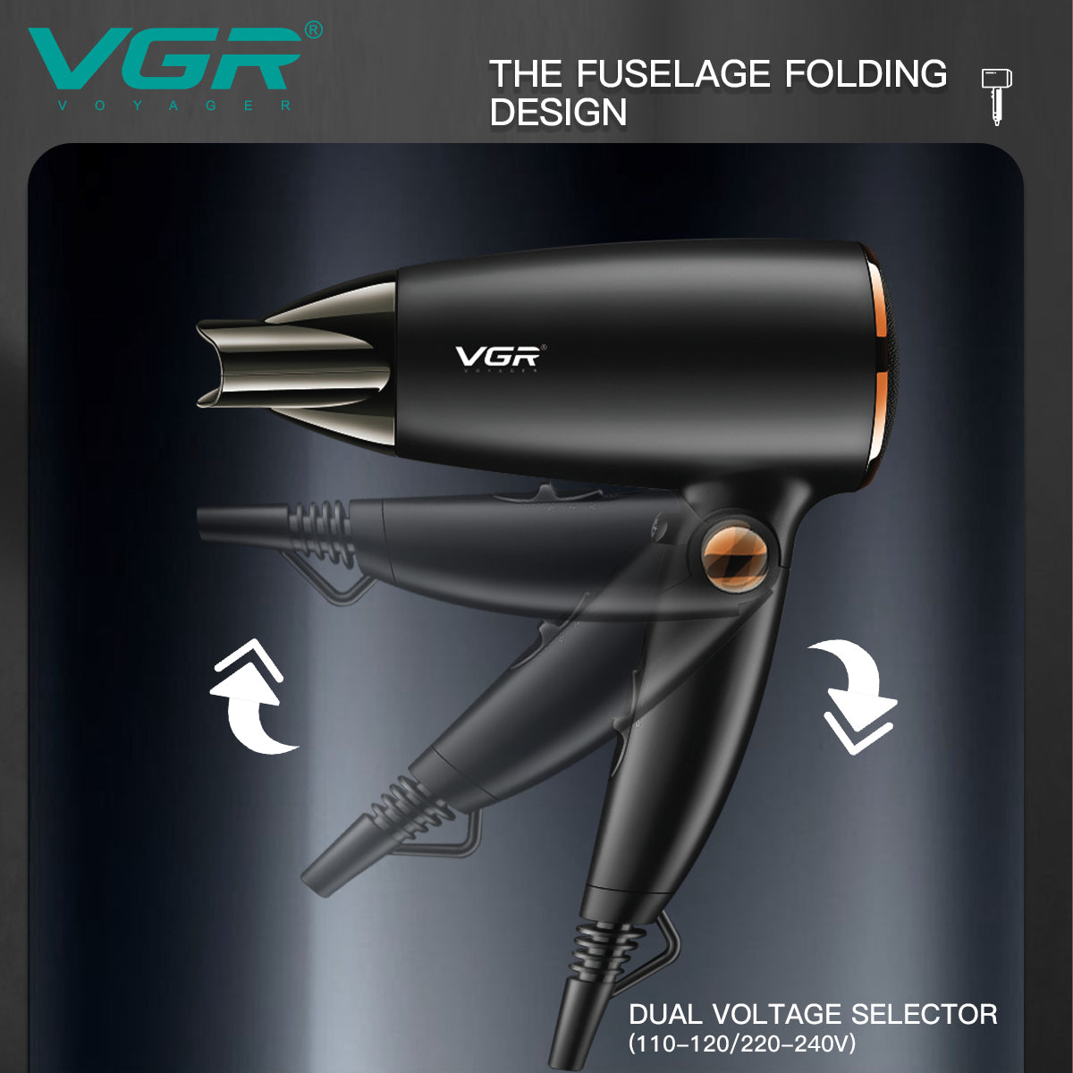 VGR V-439 – Asciugacapelli Professionale 1600W  Il VGR V-439 è un asciugacapelli professionale con una potenza di 1600W, ideale per un uso domestico o in salone.