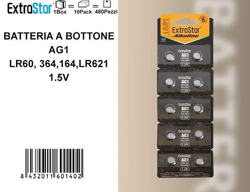 PILA A BOTTONE AG1 QTA/480